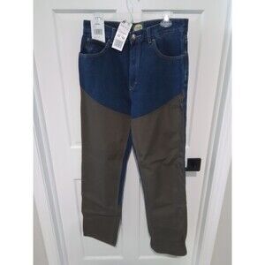 MEN'S CABELA'S ROUGHNECK BRUSH GUARD BLUE JEANS. SIZE 32 X 34. NEW!